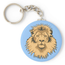 Lion Head Keychain
