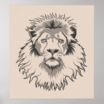 Lion Head Print