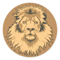Lion Head Sticker