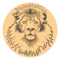 Lion Head Sticker