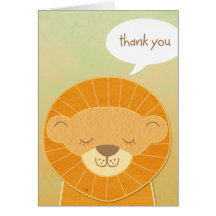 Lion Head Thank You Card