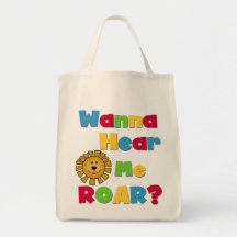 Lion Hear Me Roar T-shirts and Gifts Canvas Bag