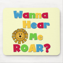 Lion Hear Me Roar T-shirts and Gifts Mouse Mats