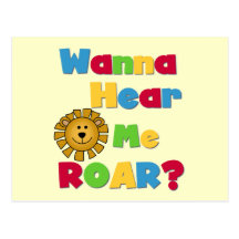 Lion Hear Me Roar T-shirts and Gifts Post Card