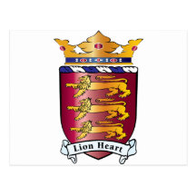 Lion Heart Crest Postcards
