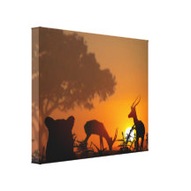Lion Hunt Gallery Wrapped Canvas