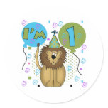 Lion I'm 1 First Birthday stickers