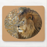 LION IN GRASS MOUSE MAT