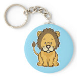 Lion keychain blue