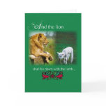 Lion Lie Down with Lamb, Peace Christmas Card