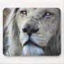 Lion listens to my heartbeat mousepads