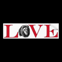 Lion Lover Bumpersticker bumper stickers
