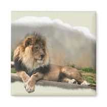 Lion Lovers Art Gifts Fridge Magnet