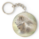 Lion Moon Art Keychain