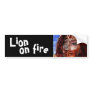 lion on fire bumper sticker