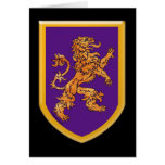 Lion on Purple Shield card