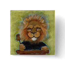 Lion painting original art judge legal law lawyers