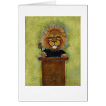 Lion painting original art judge legal law lawyers