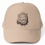 Lion Pencil Sketch Art Hat