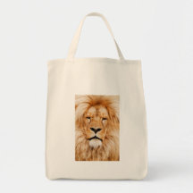 Lion Portrait Tote Bags