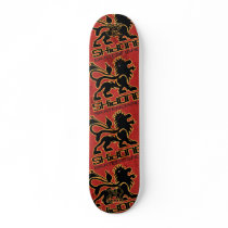lion red skateboard