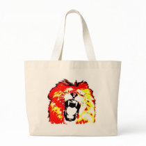 Lion Roaring Canvas Bag