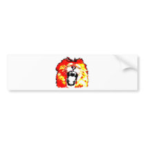 Lion Roaring Bumper Sticker