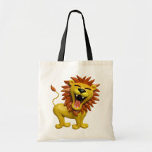 Lion Roaring Canvas Bags
