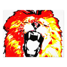 Lion Roaring Custom Invites