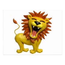 Lion Roaring Post Card