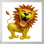 Lion Roaring Posters
