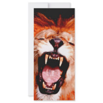 Lion Roaring Rack Card