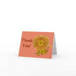 Lion Thank You card template