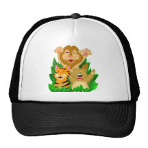Lion Tiger and Bear Cartoon Cap Hat