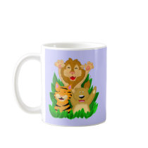 Lion Tiger and Bear Cartoon Mug