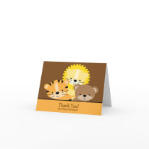 Lion, Tiger & Bear Thank You Note Card