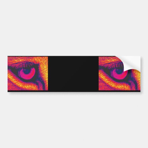 Lions Eye in Red Bumper Stickers