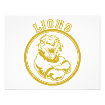 Lions Mascot Personalized Announcement