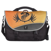 Lionshead On Orange Curved Background Commuter Bag