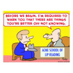 lip reading school personalized invitations