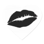 LIP STICK Sexy Goth Lips Heart-shaped Stickers