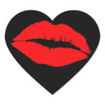 LIP STICK Sexy Lips Heart-shaped Stickers