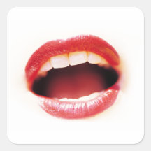 LIP SYNC SQUARE STICKERS
