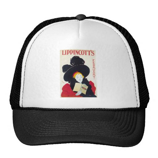 Lippincott's February Art Nouveau Advertisement Hats