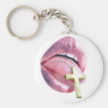 LIPS and CROSS on CHAIN Keychain
