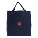 Lips embroidered bags