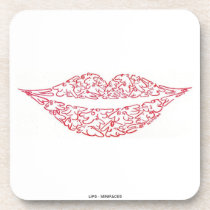 LIPS - MADE OF LITTLE FACES cork coasters