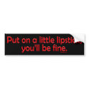 Lipstick Bumper Sticker bumper stickers