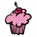 lipstick kisses cupcake photo sculptures