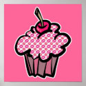 lipstick kisses cupcake posters